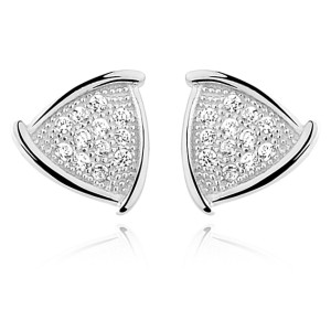 Cercei argint cu pietre DiAmanti Z0551E-DIA (Argint 925‰ 1,3 g.)